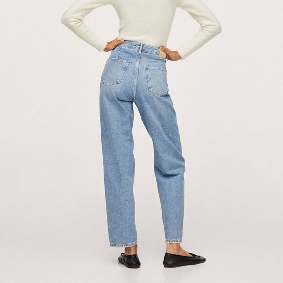 Mango High-Rise Tapered Jeans New - Picture 6 of 8